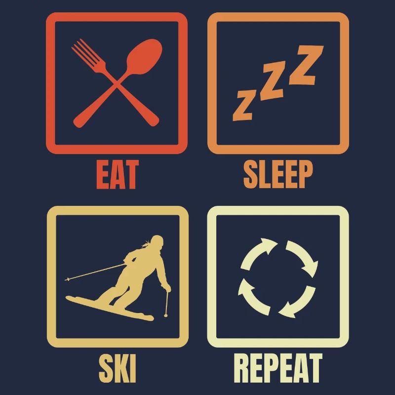 Eating, sleeping, skiing, repeating
