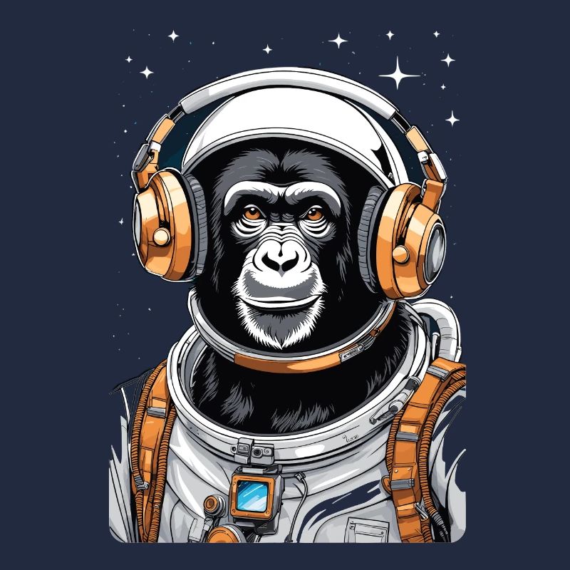 Monkey, Astronaut, Space, Cosmonaut, Animal Lover