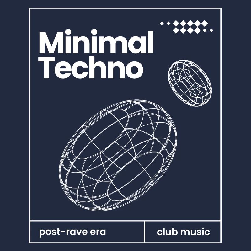 Minimal-Techno-Musik-Sphären-Design