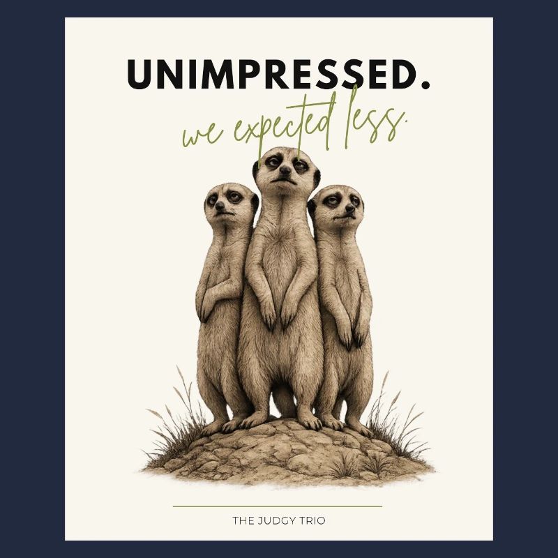 Trio de suricates peu impressionné
