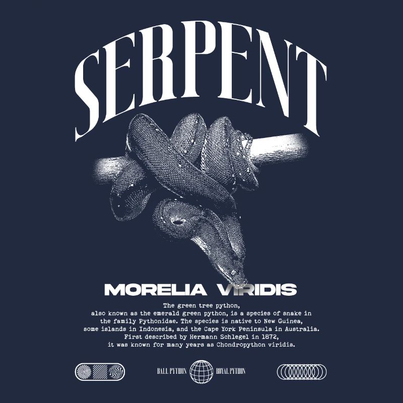 Grüner Baum Python Modern Reptile Keeper Streetwear