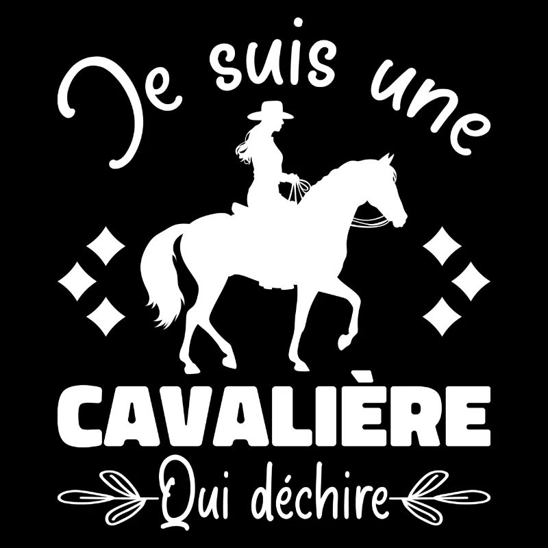 Cadeau Une Cavalière équitation Cheval Qui Déchire