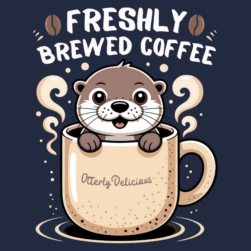 Adorable Otter Freshly Brewed Coffee Mug