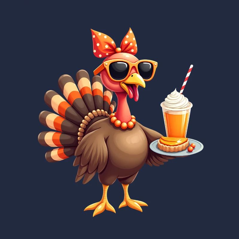 Dinde de Thanksgiving avec lunettes de soleil