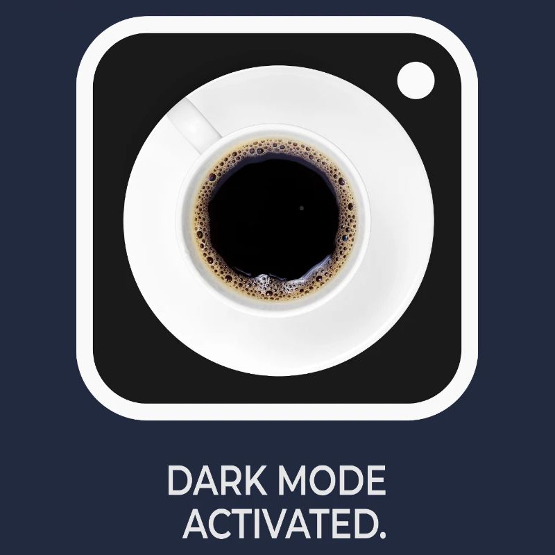 Mode sombre Mode Activé Coffee Dit Design