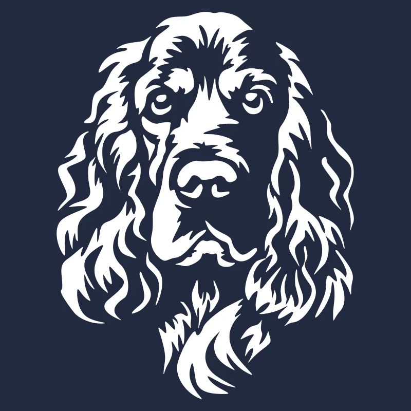 English Cocker Spaniel Head "Black Edition"