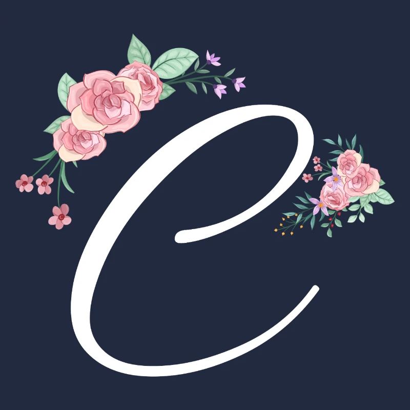 Lettre c fleurs