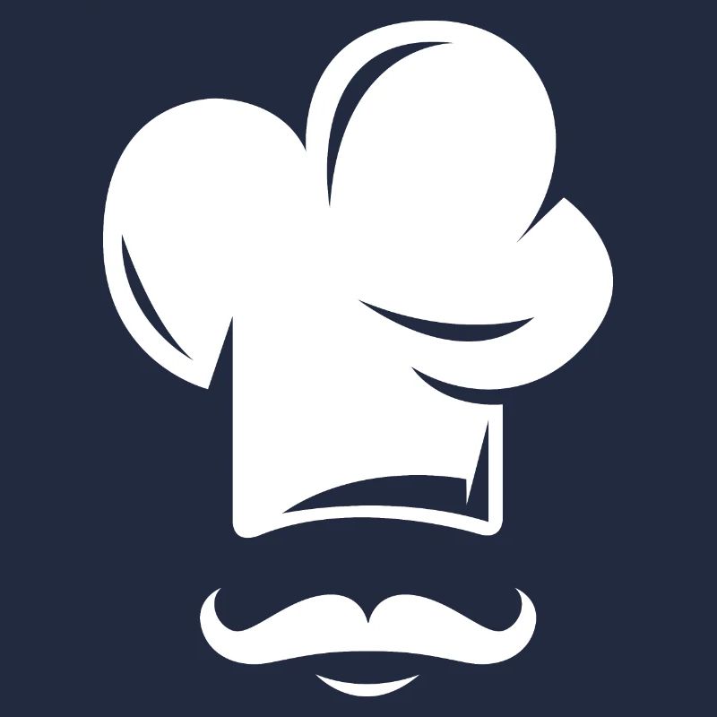 L’icône Chef Cook a un logo de barbe de bonnet