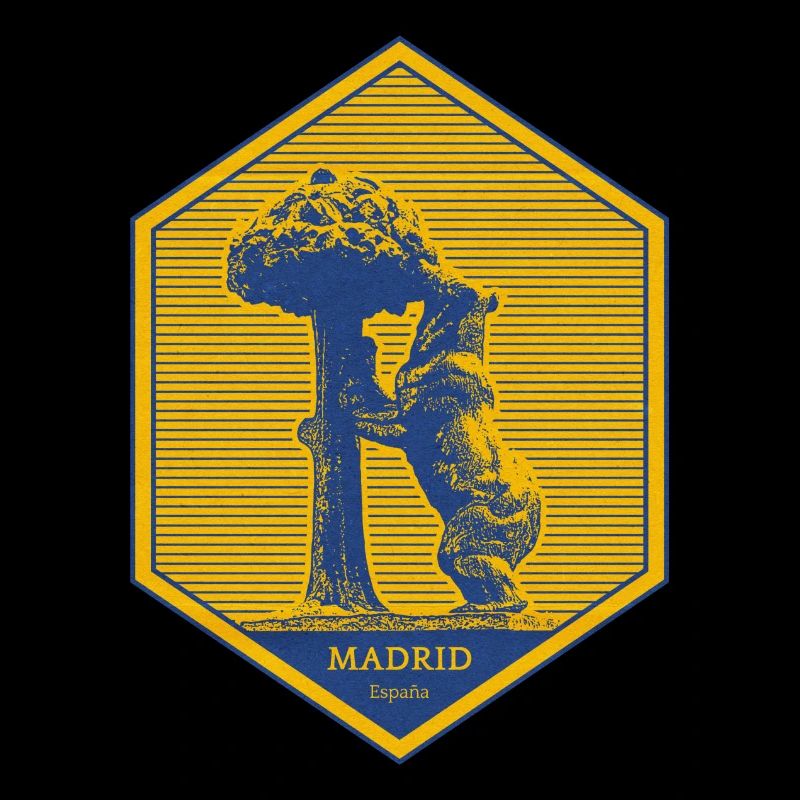 Emblème de Madrid avec ours et arbre