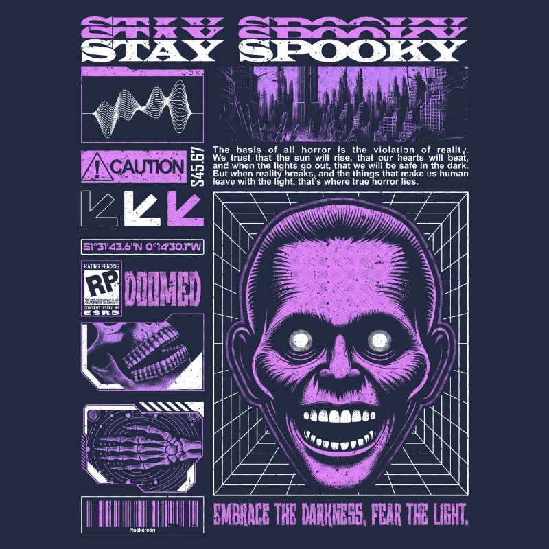 Stay Spooky Ghost White & Lilac Halloween-Saison