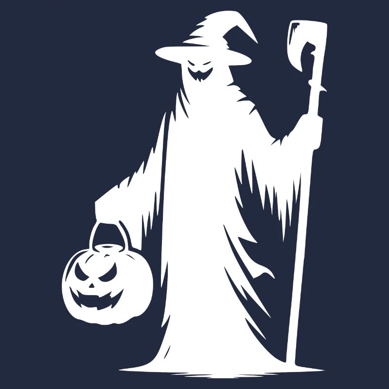 Magic Ghost with Halloween Pumpkin