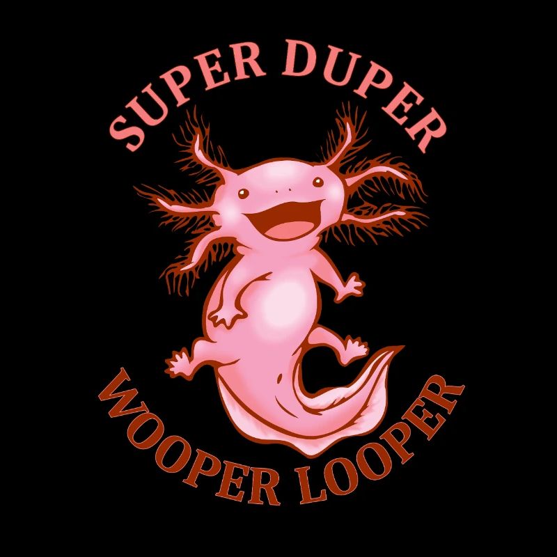 Axolotl superduper süss Wooper Looper illustrella