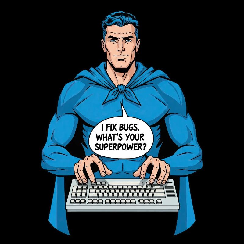 Superhero: I fix bugs!