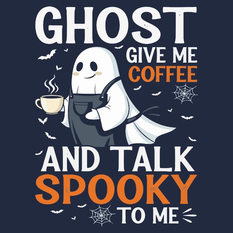 Spooky Ghost Coffee Talk T-Shirt