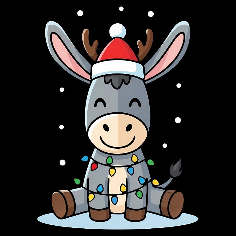 Süßes Esel Elfe Weihnachten Geschenk Niedlich Wint