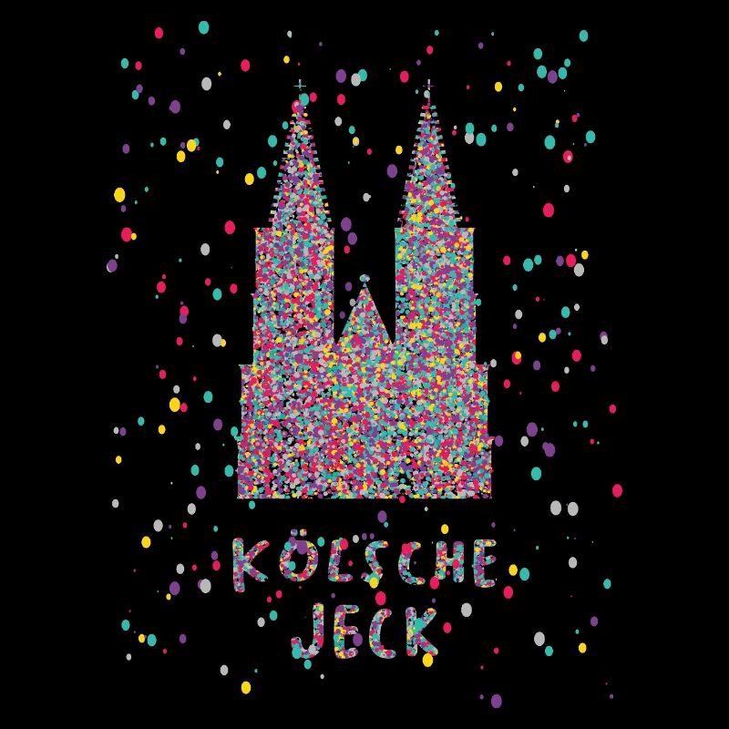 Kölsche Jeck Kölner Dom Fasching Karneval Konfetti