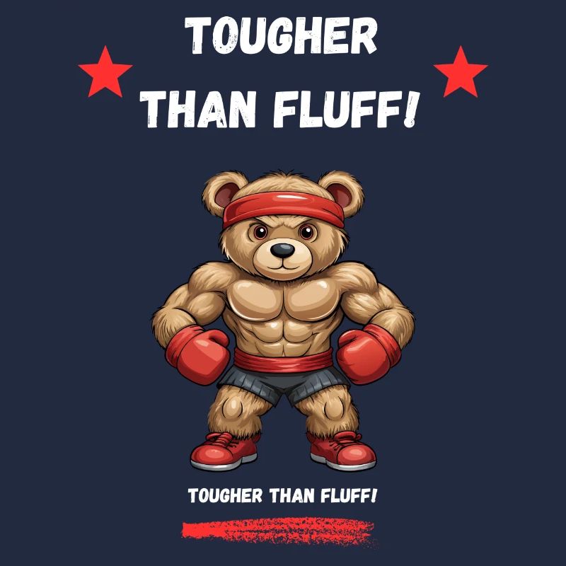 Cool Teddy Boxer - AI-Generated