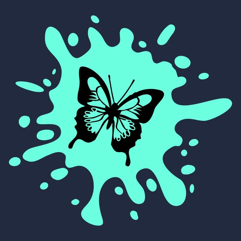 Papillon éclaboussures de couleur