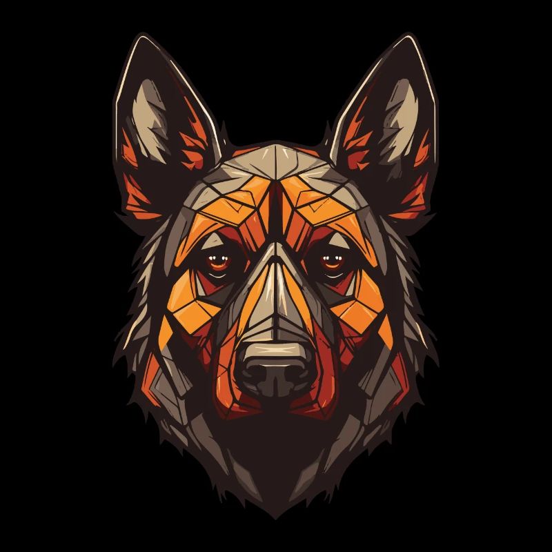 German Shepherd Dog Portrait