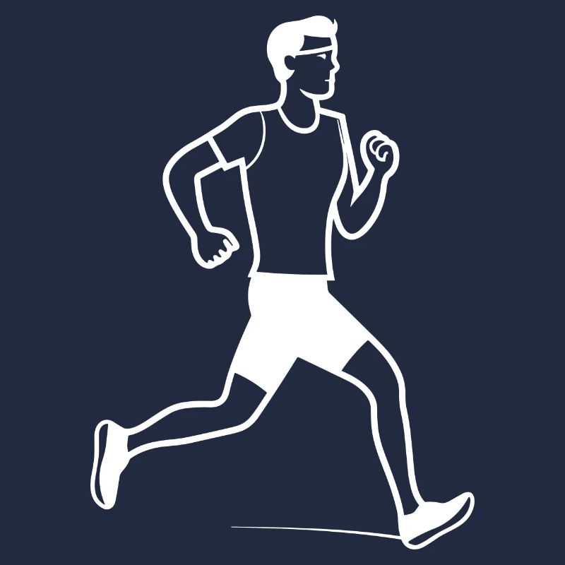 Runner boy line drawing