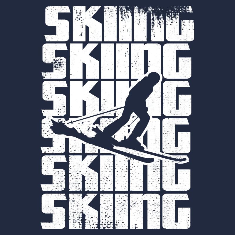 Lustiger Skifahrer