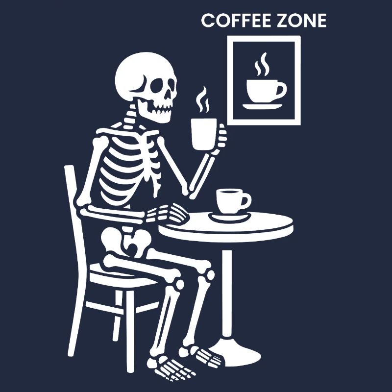 Skelett-Kaffee-Zone