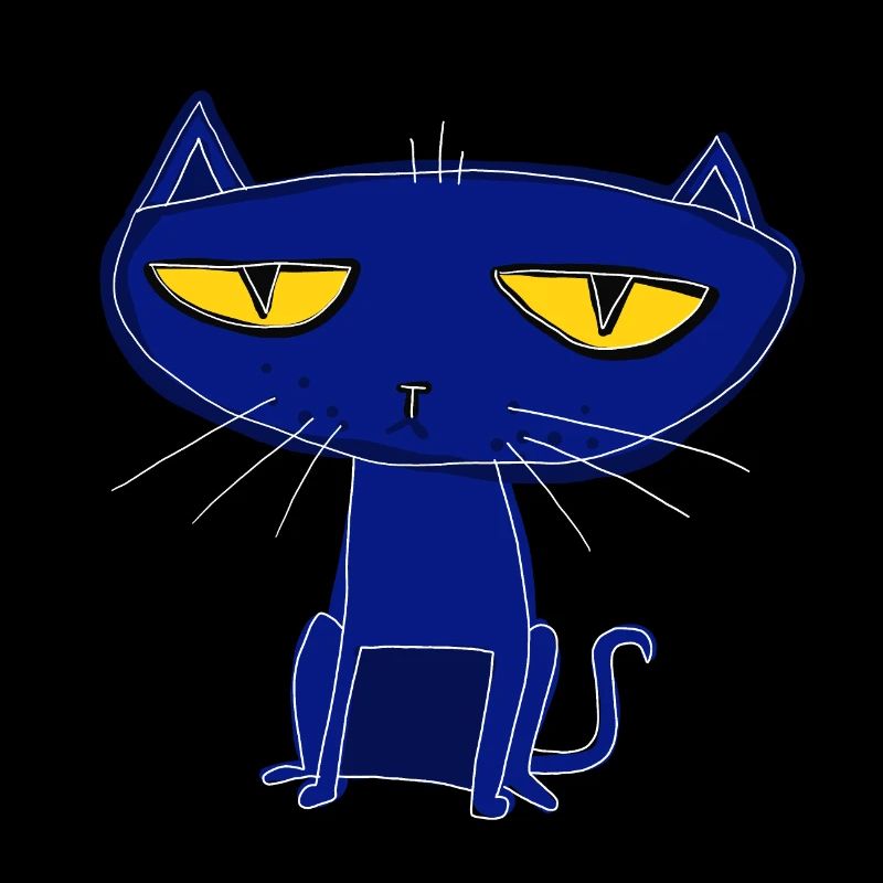 traurige blaue Katze