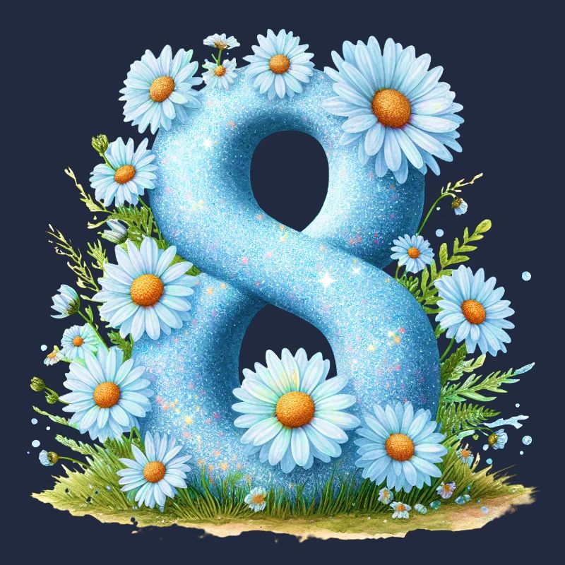 Nr. 8 eit digitale Hintergrundnummer Vektorzeichen Tal