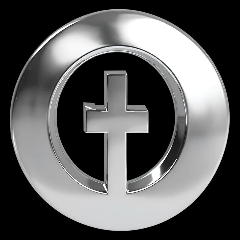 Chrome ,, Kreuzring " Metallic