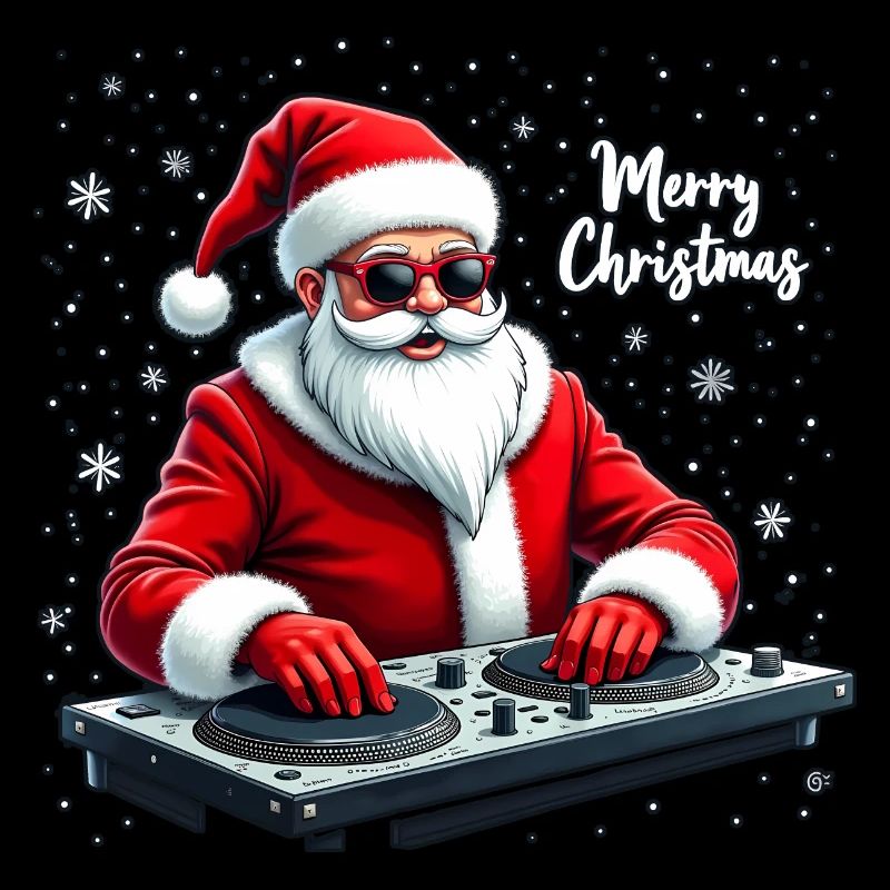 Santa Claus DJ Weihnachtsmann
