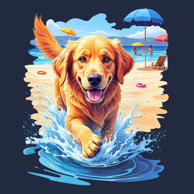 Chien sur la plage