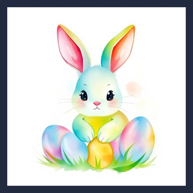 Bunte Eier & flauschiger Hase