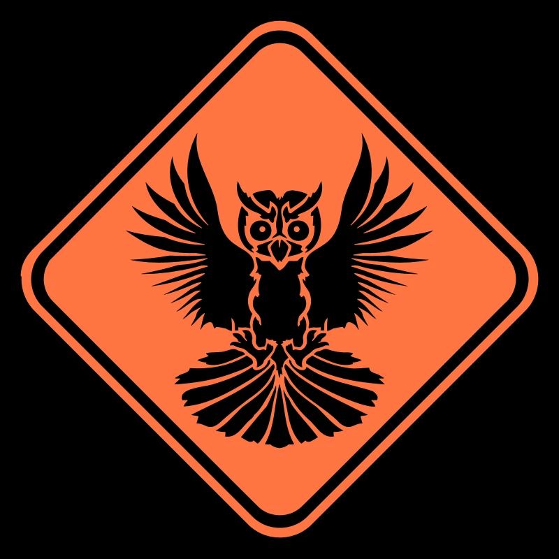 Eule Warnung Gefahr Zone Schild Hinweis Achtung
