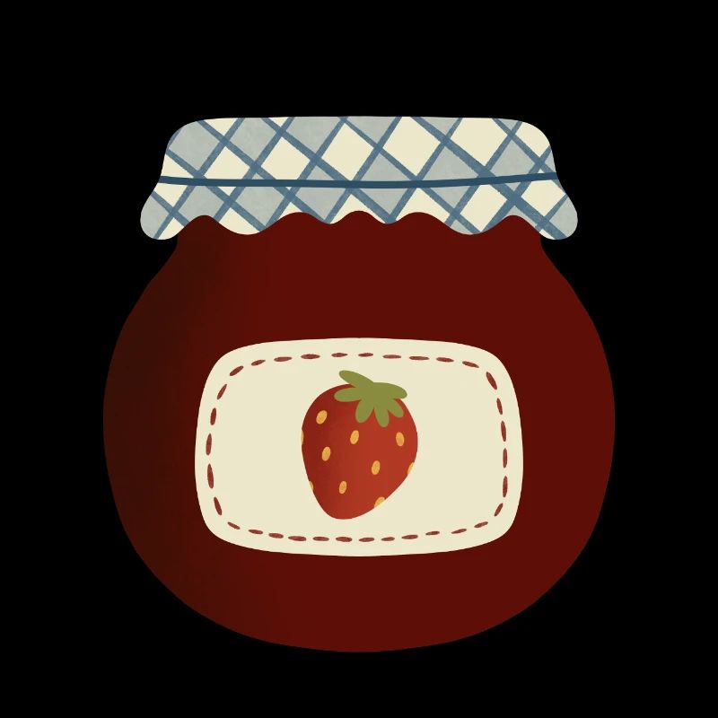 Erdbeer-Marmeladenglas