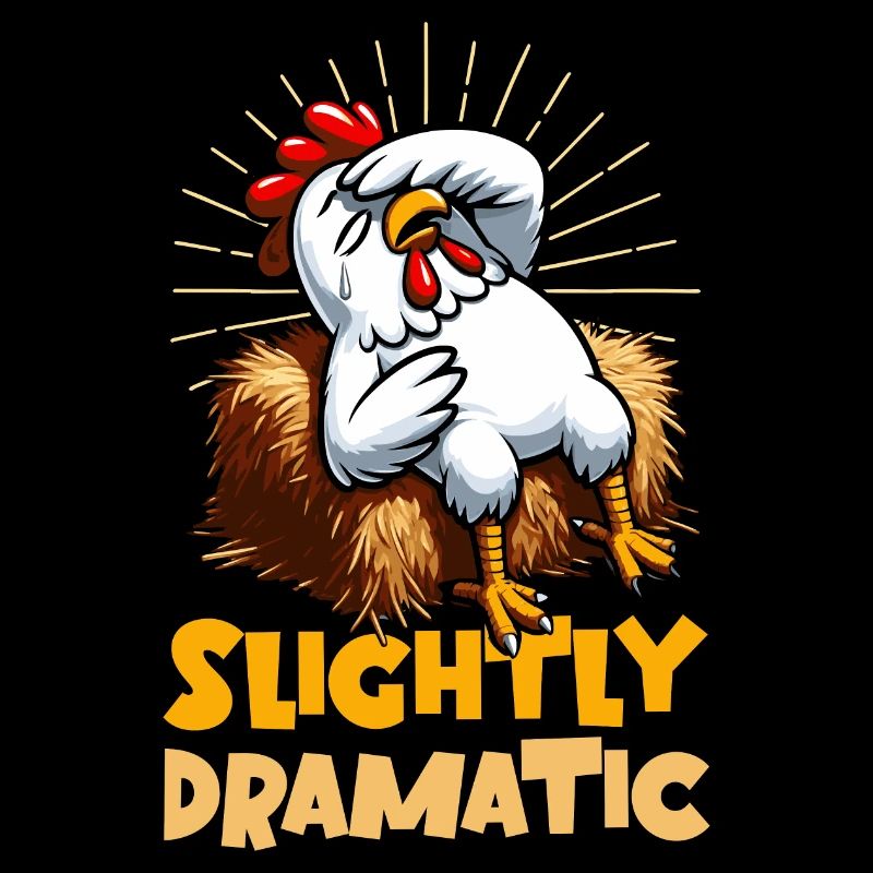 Slightly Dramatic – Chicken on Hay Bale