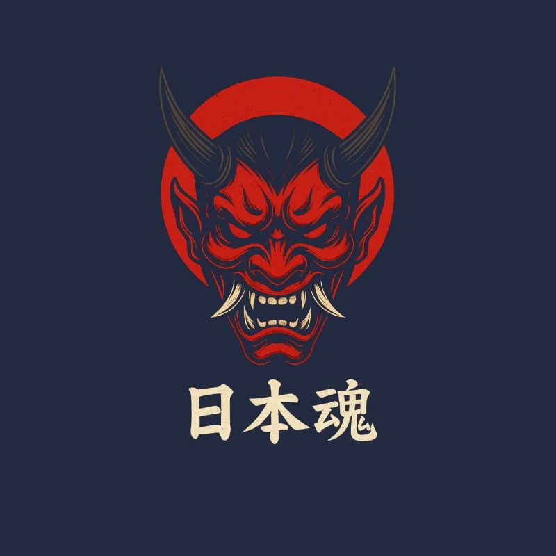 Oni Maske Japan Style – Aggressives Samurai Design