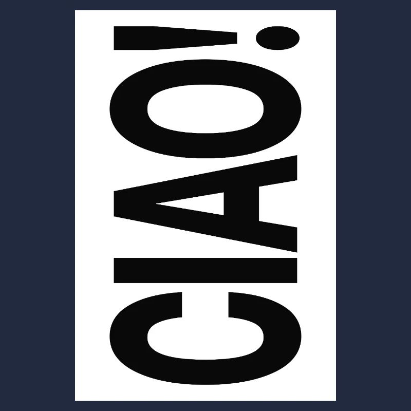 Ciao Typographie Design Minimaliste Vertical