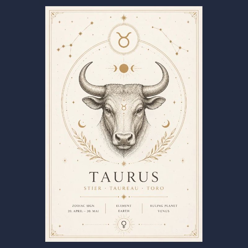 Stier Sternzeichen Kosmos-Illustration