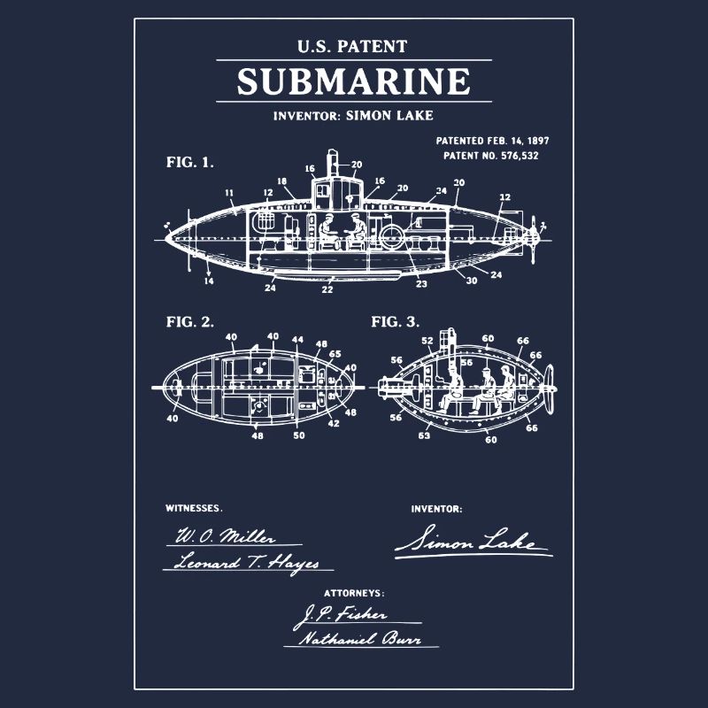 Impression de brevets sous-marins