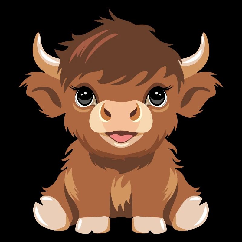 Mignon bébé vache des hautes terres