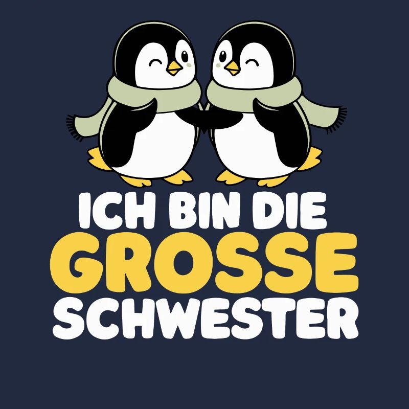Ich bin große Schwester Pinguin Babyparty Mädchen
