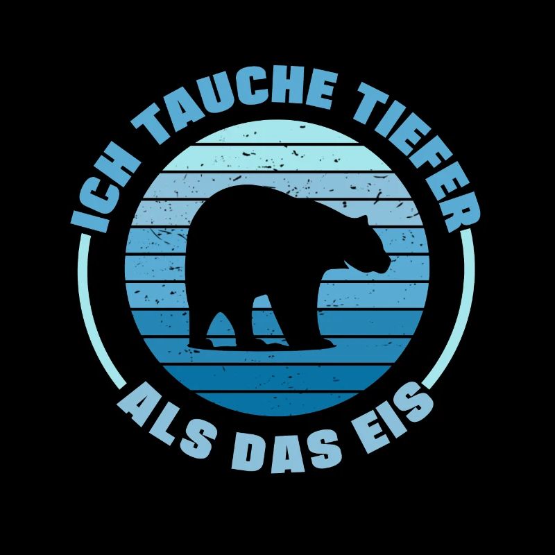 Eisbaden Spruch Eisschwimmer Sonnenbaden Eisbader