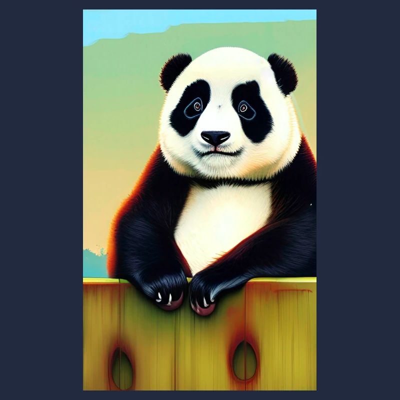 Panda cool portrait dessin gros plan cool doux