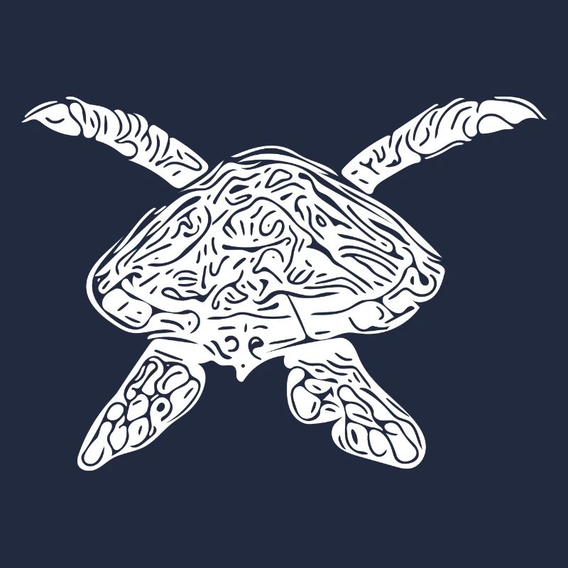 Vintage turtle in flight