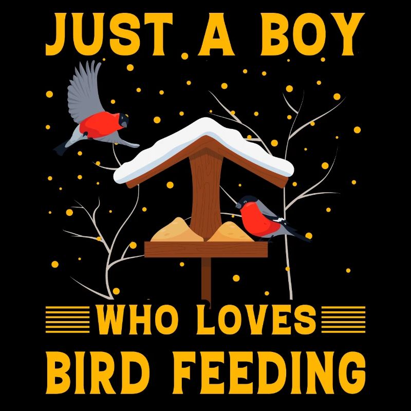 Juste un garçon qui aime nourrir les oiseaux