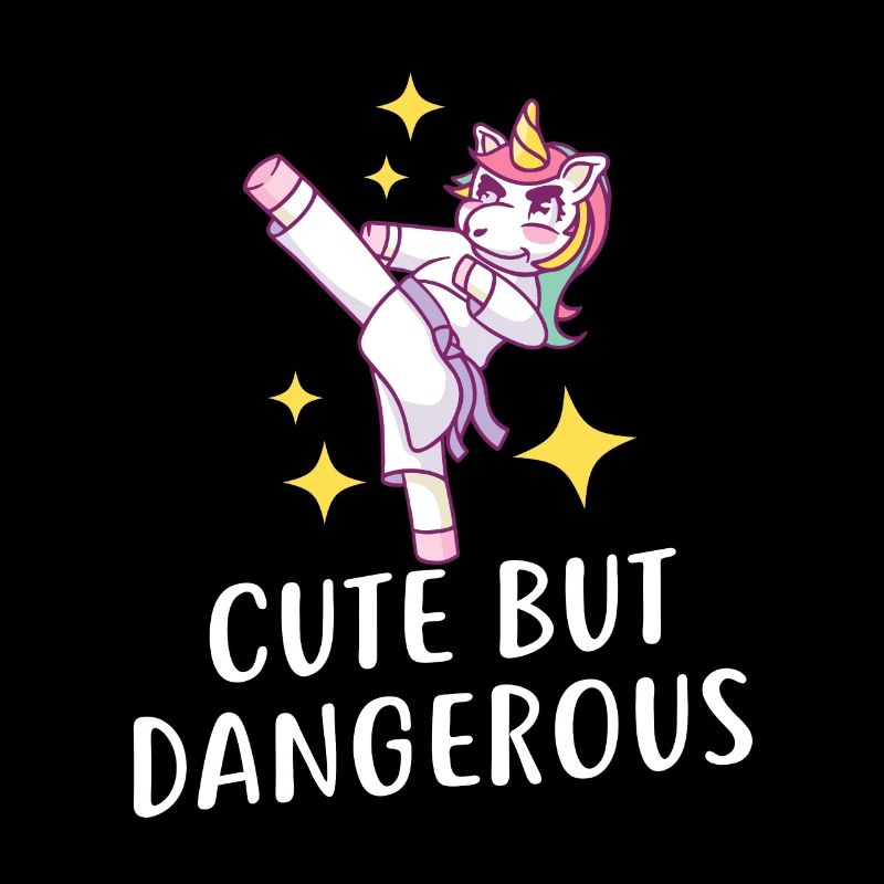 Karaté mignon mais licorne