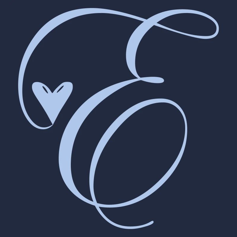 Monogram E Heart Vine