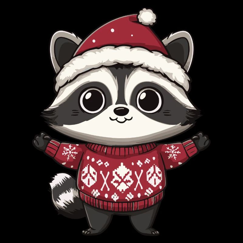 Bande dessinée de Noël raton laveur