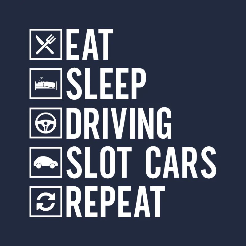 Manger dormir conduire des voitures de machine à sous répéter les courses de voitures de course