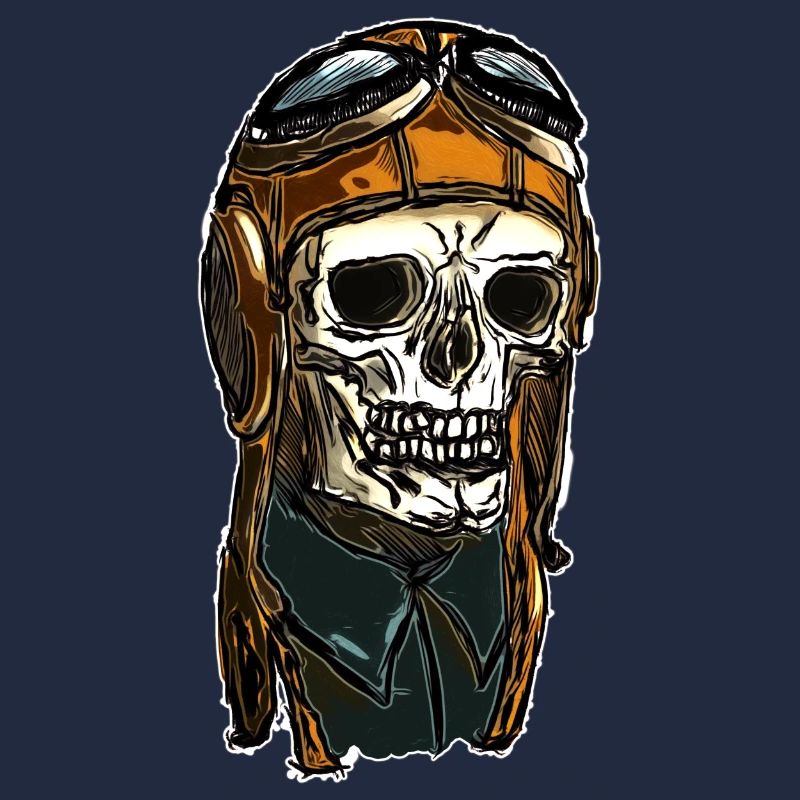 Skull mit Helmkappe